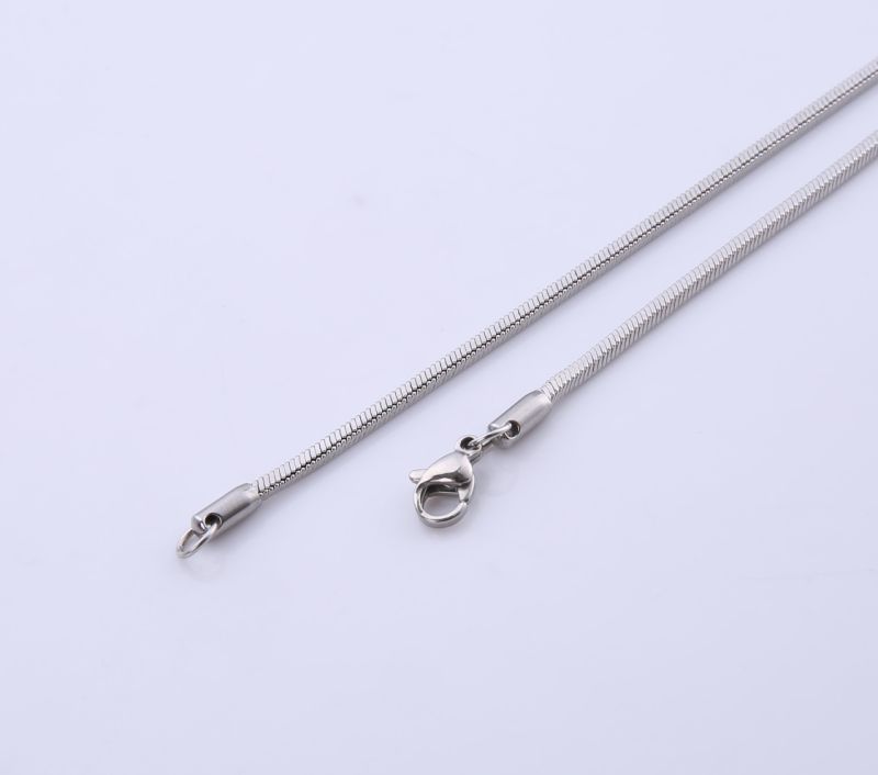 Hip Hop Jewelry Stainless Steel Square Snake Chain Necklace