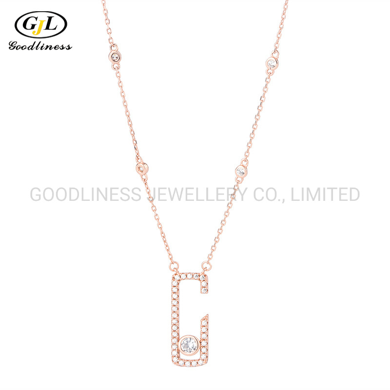 Light Luxury 925 Sterling Silver G Letter Necklace Jewellery