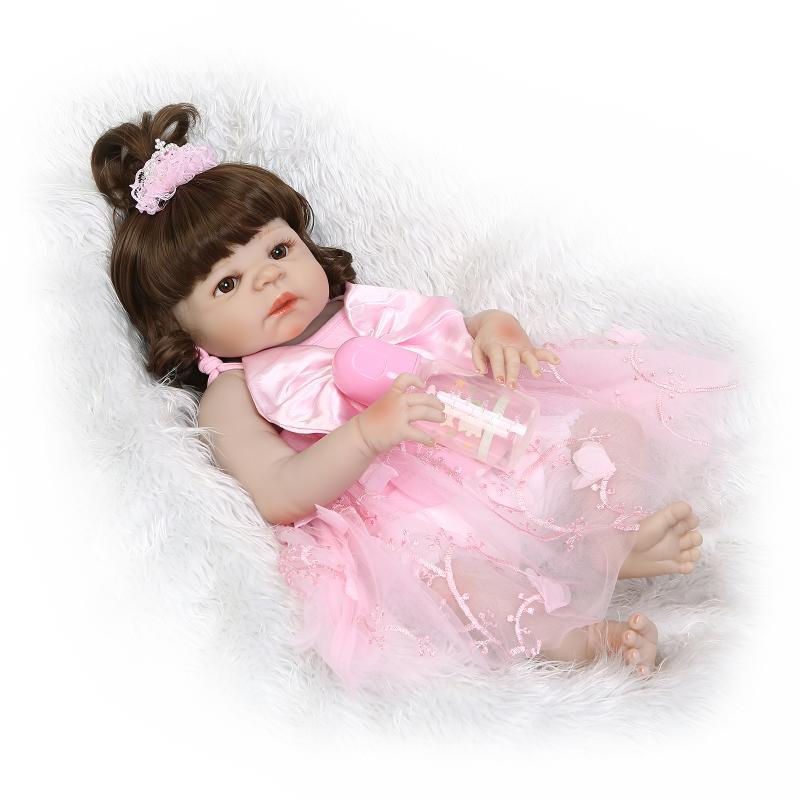 Full Body Solid Kid Bebe Reborn Doll New Born Baby Doll for Sale