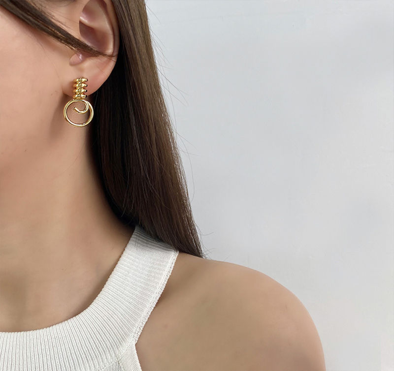 Wholesale Fashion Women Silver/Brass Stud Earring Jewelry Concise Style Earring