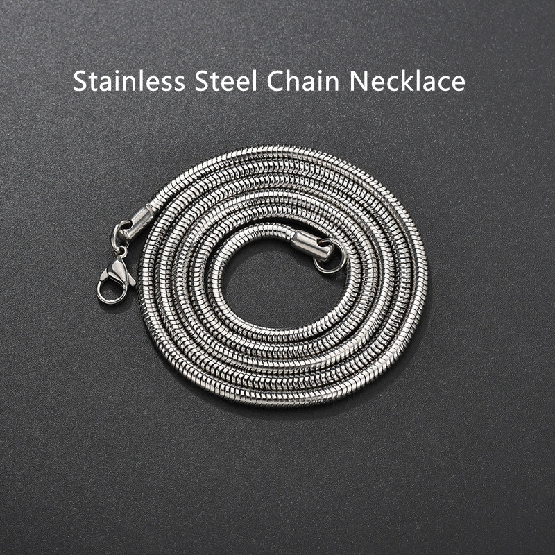 Stainless Steel Chain Round Snake Chain Necklace