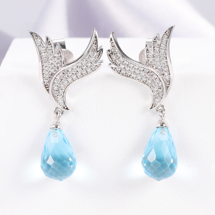 Earrings Set for Women Long Crystal Earrings