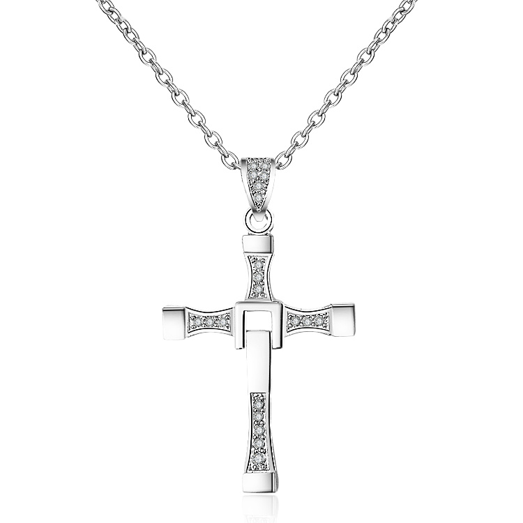Hengdian Simple Design Religious Jewelry Gold Plated Cross Chain Necklace Pendant