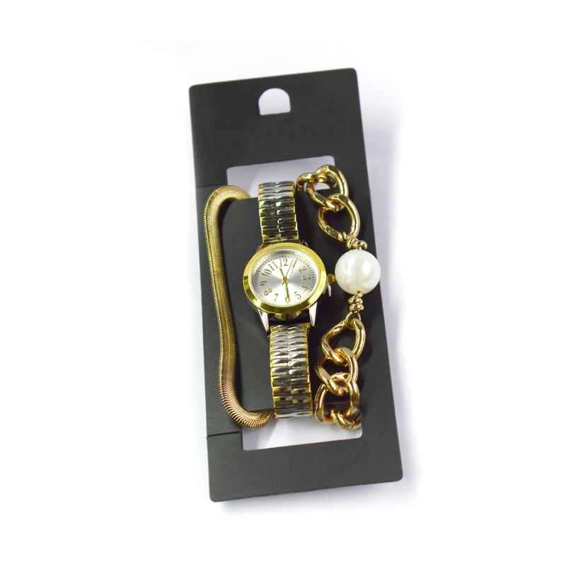Pearl Bracelet Jewelry Set Wholesale Custom Logo Wrist Watches (cm19097)