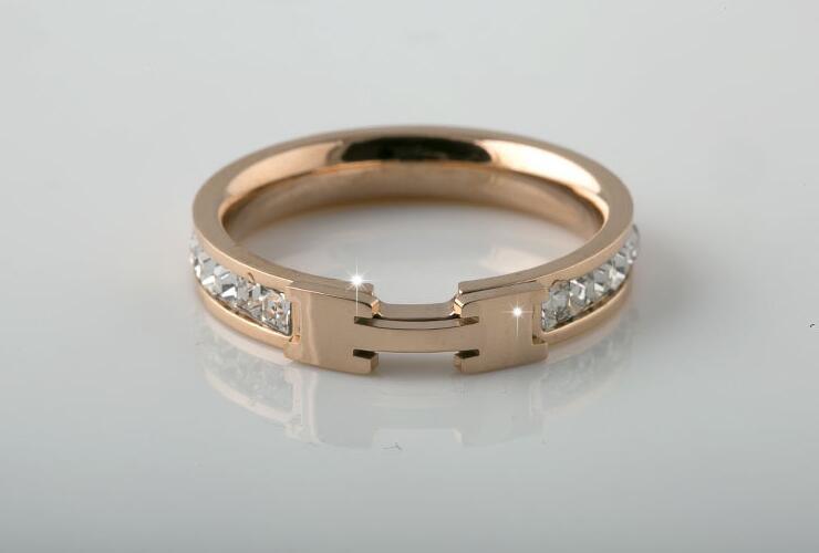 Women Jewelry Personalized Rose Gold Diamond Fashion Ring