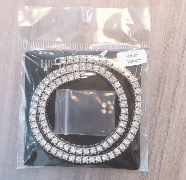 Hot Sale Hip Hop Jewelry Diamond Tennis Chain Necklaces for Friends