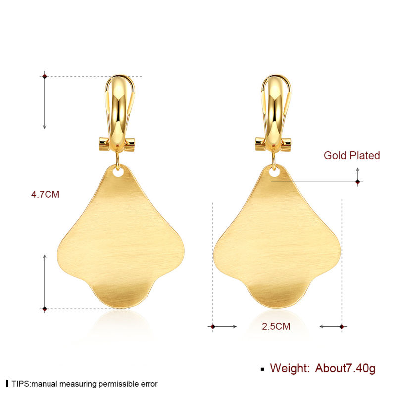 Gold Earrings for Female 2017 New Design Fashion Gold Earrings