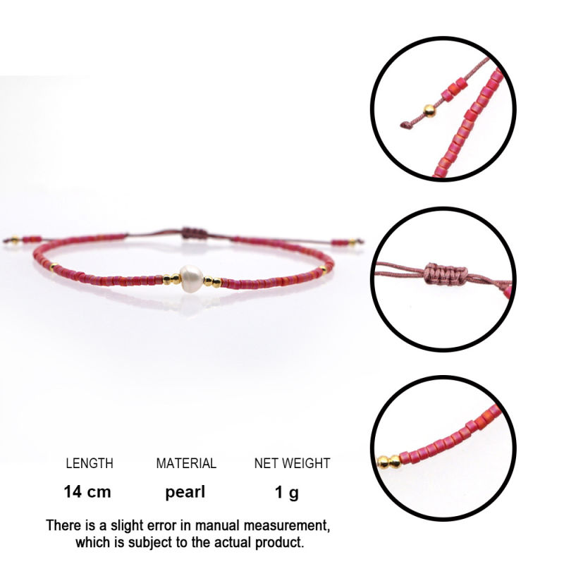 Myuki Beads Hand-Woven Natural Freshwater Pearls Bracelet for Man and Women