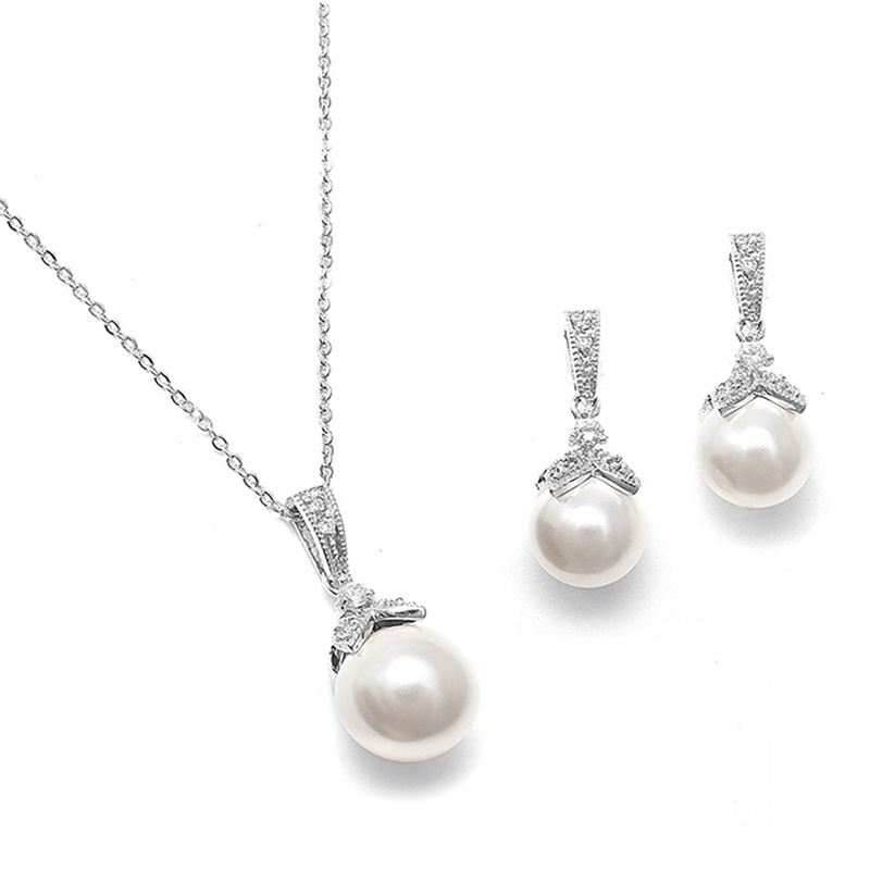 Natural Pearl Set Jewelry 925 Silver Jewelry Set