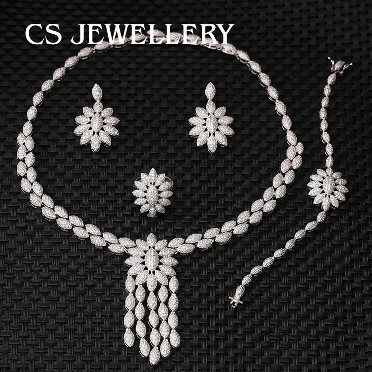 China Charm Jewelry Fashion Joyeria Gold Plated Jewelry Sets E-7340