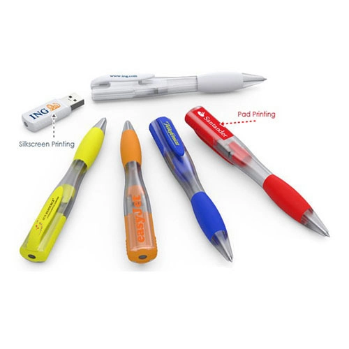 Business Gift Plastic Pen USB Flash Pen Memory USB Stick Key Drive U Disk