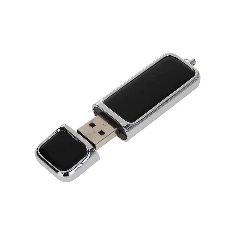 Promotional Gift USB Custom Metal PU Leather USB Flash Drive 128GB/ 16GB/32GB USB Pendrive (UL-L010)
