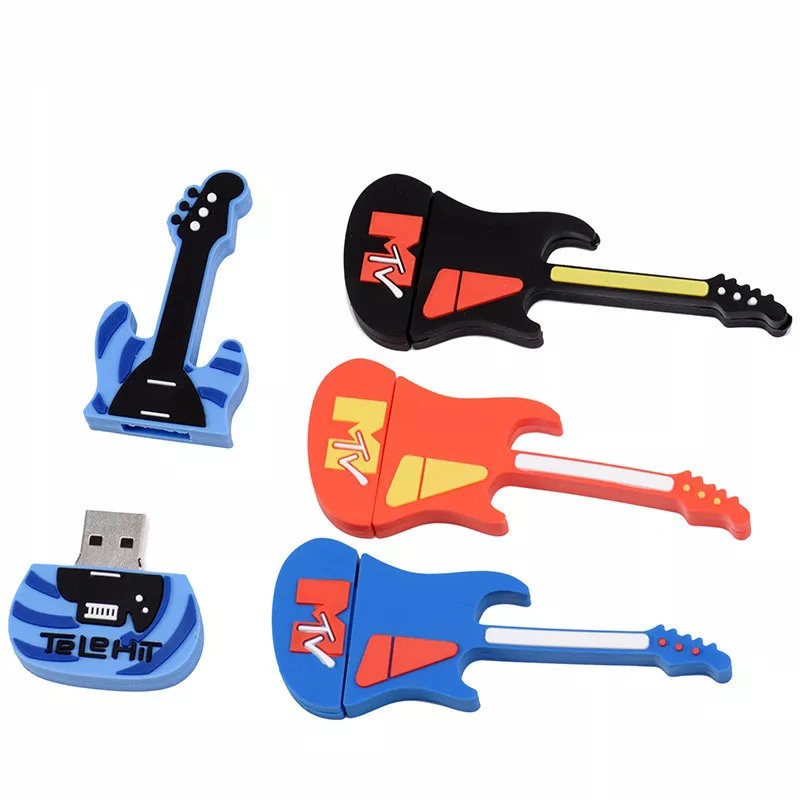 Musical Instruments Model Pen Drive USB Flash Drive Guitar Pendrive 4G 8g 16g 32g 64G Custom PVC USB Flash Drive