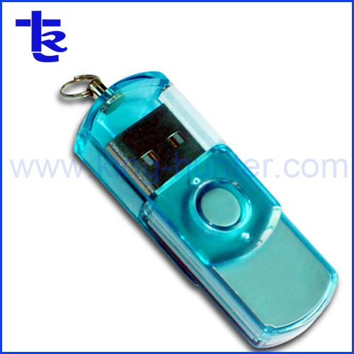 Classic Transparent Swivel USB Flash Drive as Company Gift
