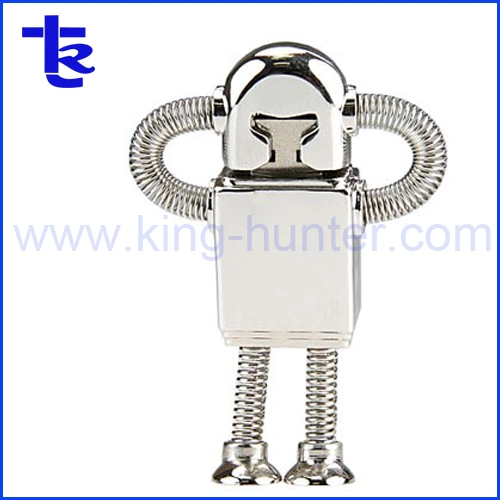 Promotional Wholesale Robot Shape Metal Key USB Flash Drive