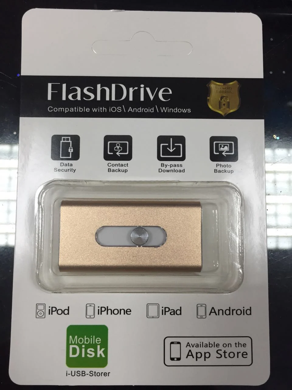 3 in 1 OTG USB Flash Drive for iPhone 64GB USB Flash Drive for iPhone and Android with Your Logo