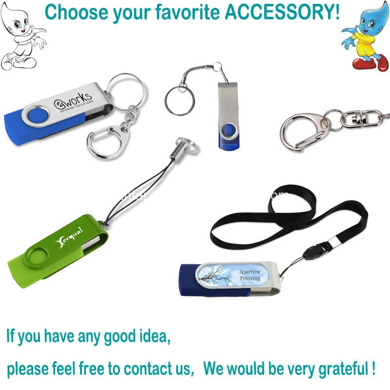 USB Stick 2.0 3.0 Full Capacity Swivel Flash Disk Pendrive Custom Twister USB Flash Drive