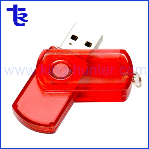 Classic Transparent Swivel USB Flash Drive as Company Gift