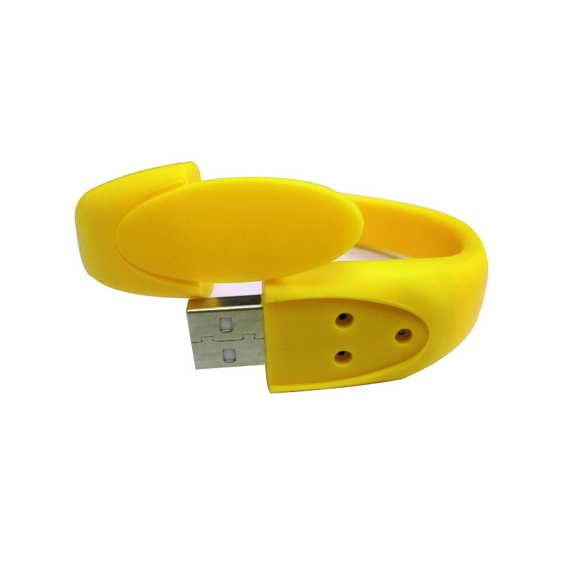 Customized Logo PVC Silicone Wristband 8GB 16GB 32GB USB Flash Drive USB 2.0 Pendrive