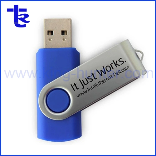 Promotional Metal Swivel USB Flash Drive with Customized Logo