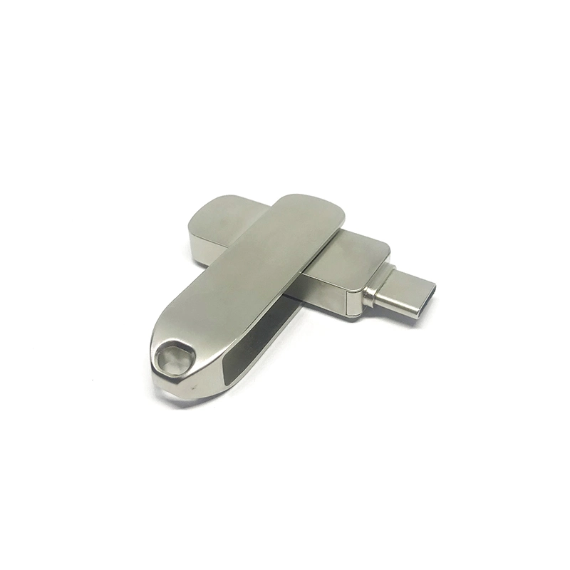 High Quality Metal Type C USB Pen Drive Swivel 16GB-64GB Flash Drive for Smartphone