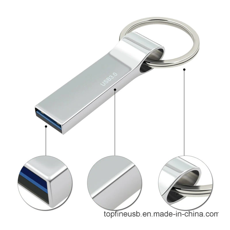 Waterproof USB 3.0 Flash Drive 8g 16g Pen Drive 32g 64G Memory Storage USB Stick Pendrive Key Ring USB Flash Drive