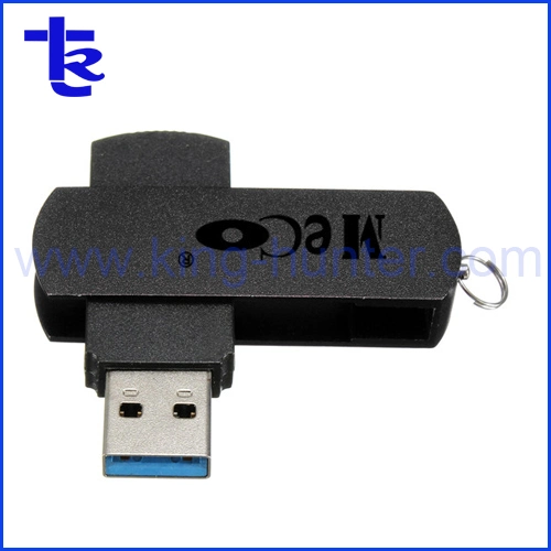 Metal Twister Pendrive Swivel USB Flash Drive with Laser Logo