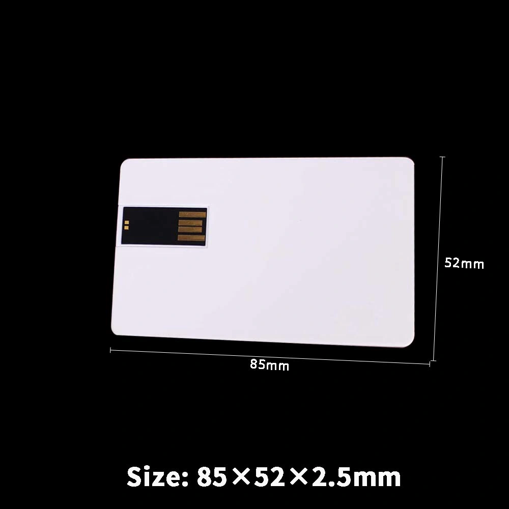 Custom Logo USB White Card Factory Price USB Flash Business Card Credit Card USB Flash Drive with Real Capacity (UL-P052)