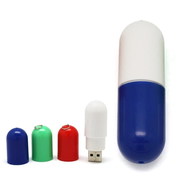 Creative Colorful Plastic Capsule Pill USB Flash Drive Pen Drive with Custom Logo