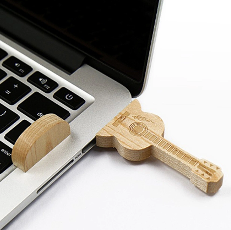 Environmentally Friendly Mini Wooden Guitar USB Flash Drive 8GB/16GB/32GB/64GB/128GB