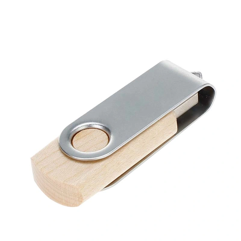 Wood Customized Swivel USB Flash Drive 8GB 16GB Engraving Logo Wooden USB Pen Drive