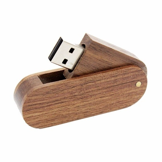 Customized Logo Swivel Wooden USB Flash Drive USB 2.0/USB Stick/Pen Drives/USB Pen Drive