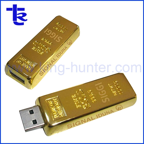 Hot Sales Gold Bar USB Flash Memory Drive for Gift