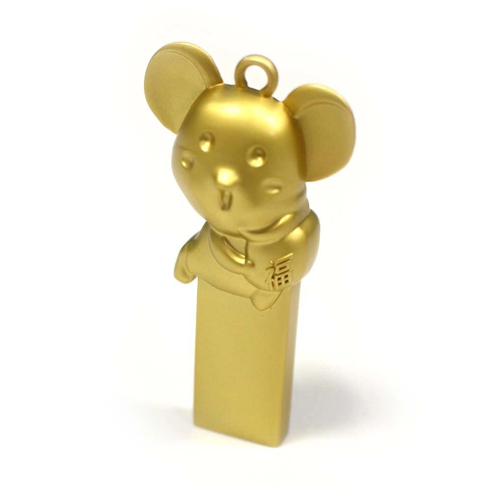 Golden Mouse Model Can Be Customized USB Flash Drive/SD Card/USB Pen Drive