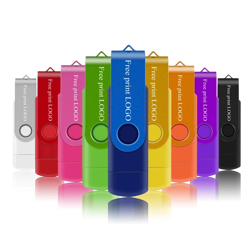 Colorful Twist OTG Type USB 2.0/3.0 USB Pen Drive Swivel Plastic USB Pen Drive 32GB 64GB 128GB USB Flash Drives