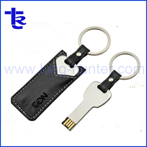 Special Key Shape Leather Case USB Flash Memory Thumbe Drive