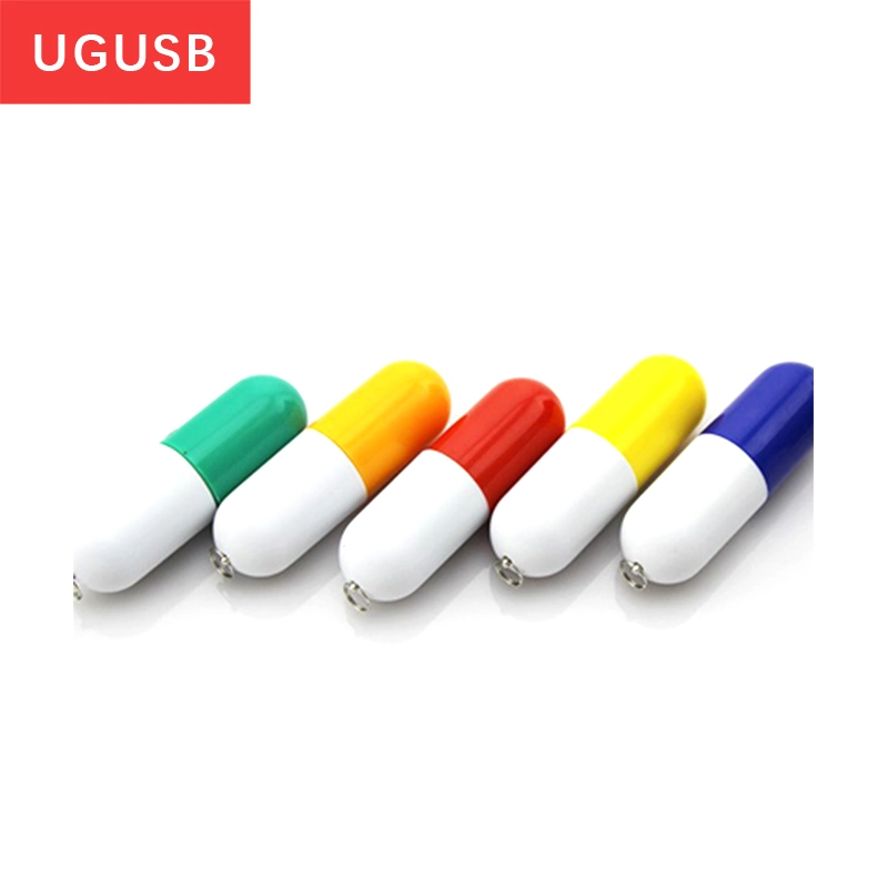 Creative Colorful Plastic Capsule Pill USB Flash Drive Pen Drive with Custom Logo