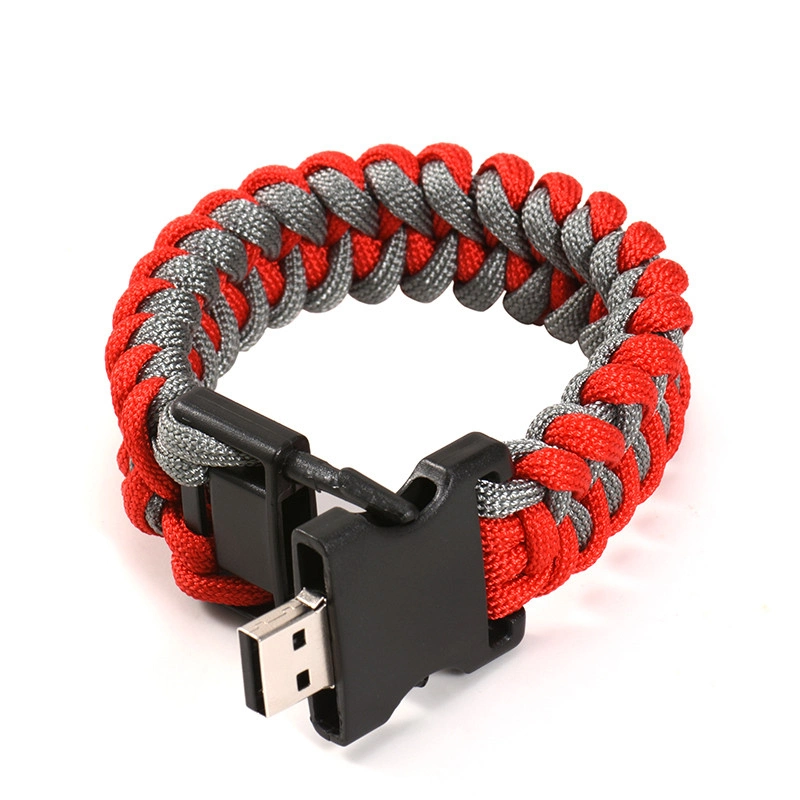 Customed USB Nylon Braided Bracelets USB Stick Pendrive Outside Wristband USB Flash Drive