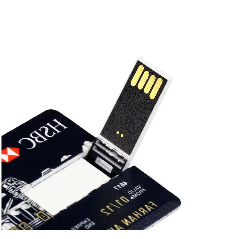 Credit Card USB Flash Drive with Both Sides Full Color Printing Credit Card USB Stick