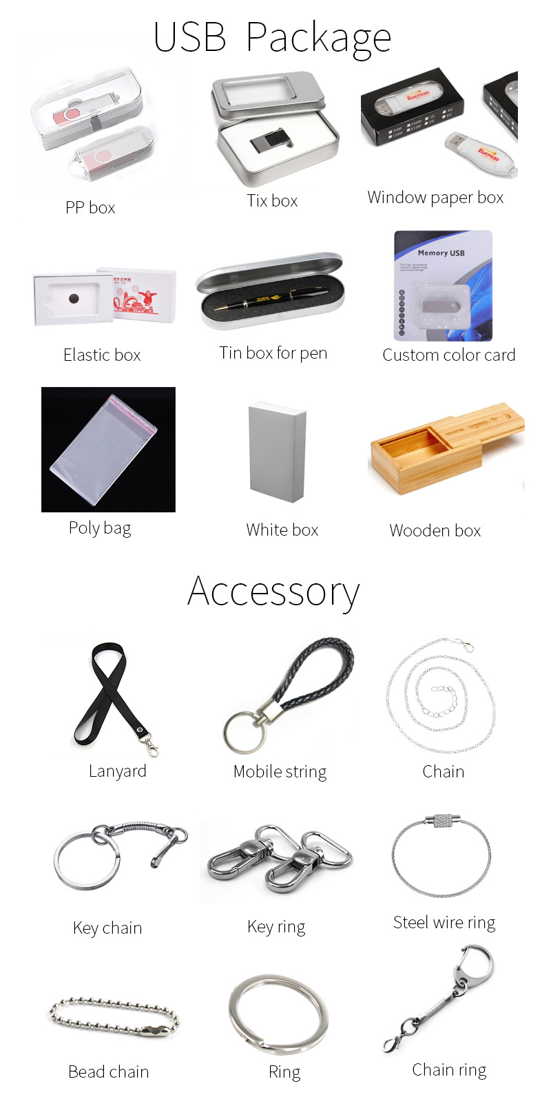 Cheaper Factory Price USB Pen Drive Sliver Metal Key Ring USB Flash Drive 2GB 4GB 8GB Pen Drive/USB Stick/USB Drive