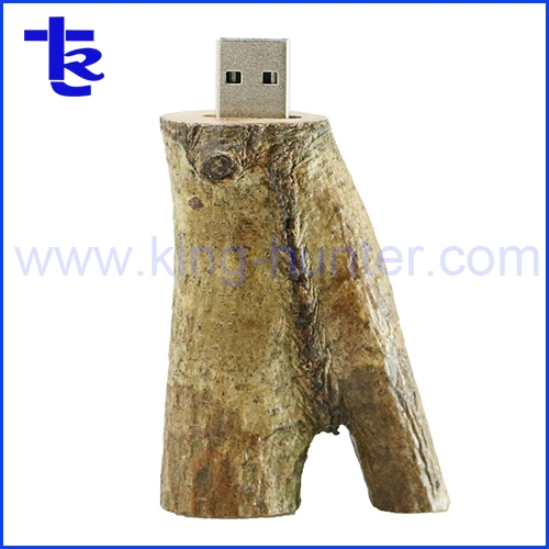Tree Branch Wooden USB Flash Drive Eco Recycled Wooden USB