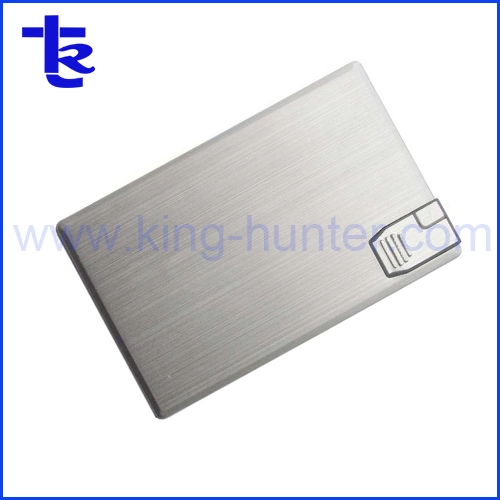 Silver Metal Card USB Pen Flash Drive as Gift