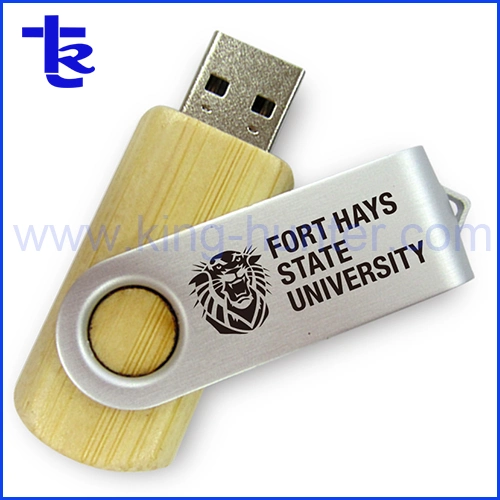 Wood Swivel USB Flash Drive for High Quality Gift