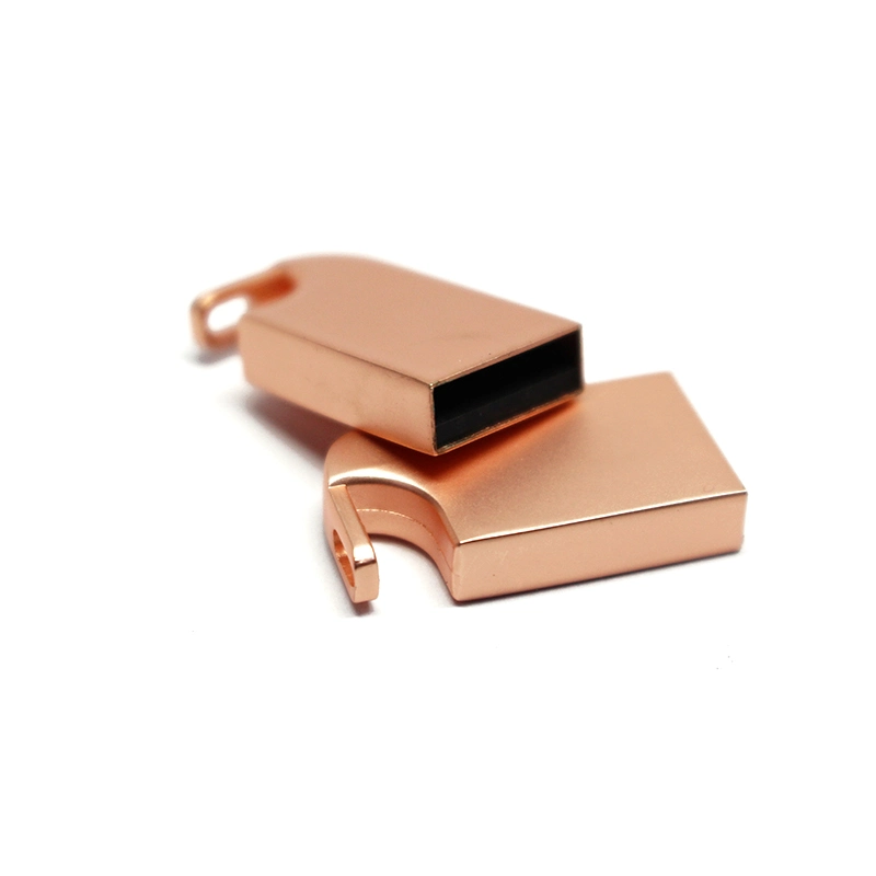 Promotion Gift Golden Metal Mini USB Stick Hook Shape Pen Drive 4GB-64GB USB Flash Drive