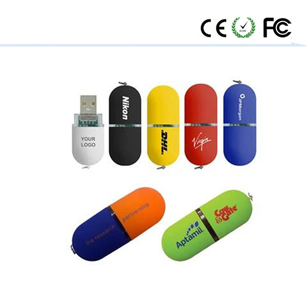 Colorful Pill Shape Pill Shape Custom USB Flash Drive Logo Printing Accepted Pendrive