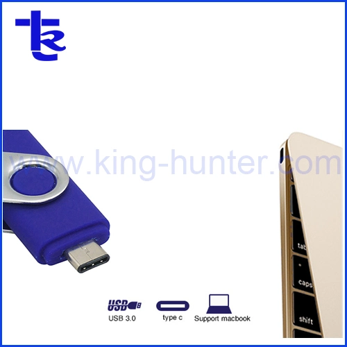 USB Multi-Port Type C Flash Drive Rotating Swivel USB Drive