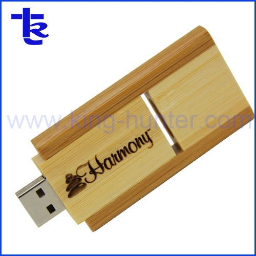 Promotional Wooden Swivel USB Flash Memory Customized USB Flash Drive