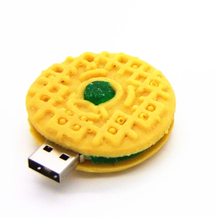 Creative Cartoon PVC Biscuits Food USB Flash Drive Pen Drive 16GB 32GB 64GB for Coustomized Logo