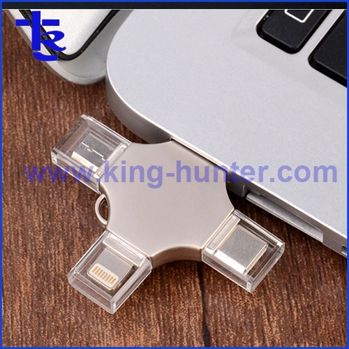 Cross OTG/Dual 4in1 USB Flash Drive for iPhone/MacBook/iPhone/Android Smartphone