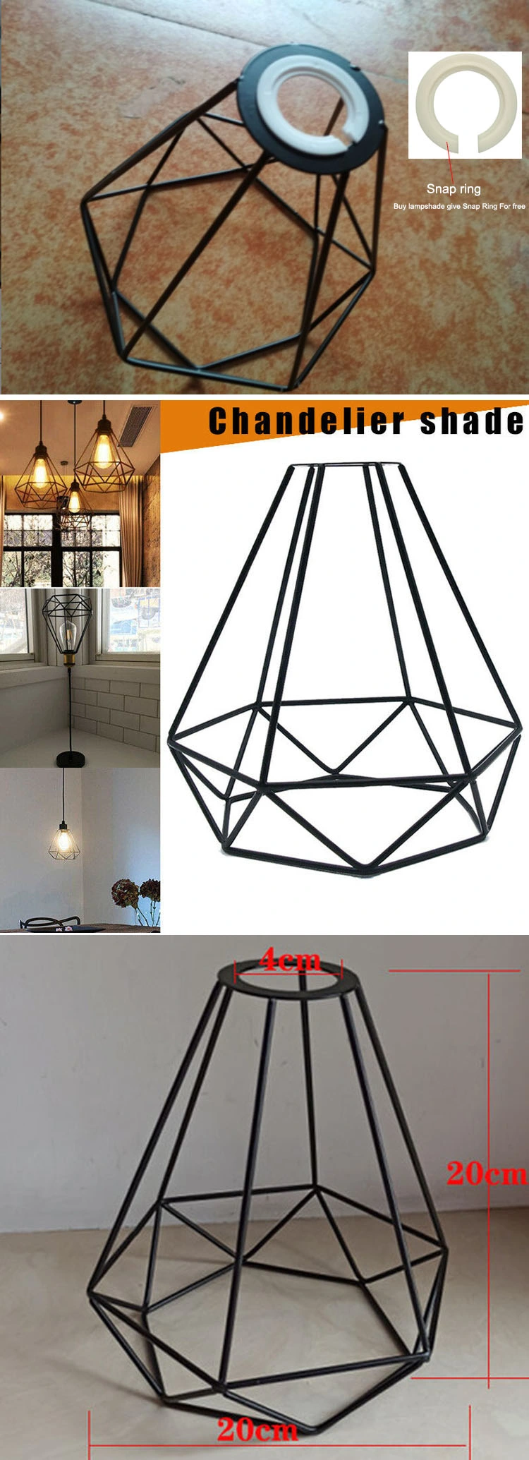 Creative Iron Pendant Lamp Shade for Hotels KTV and Restaurant Industrial Decoration